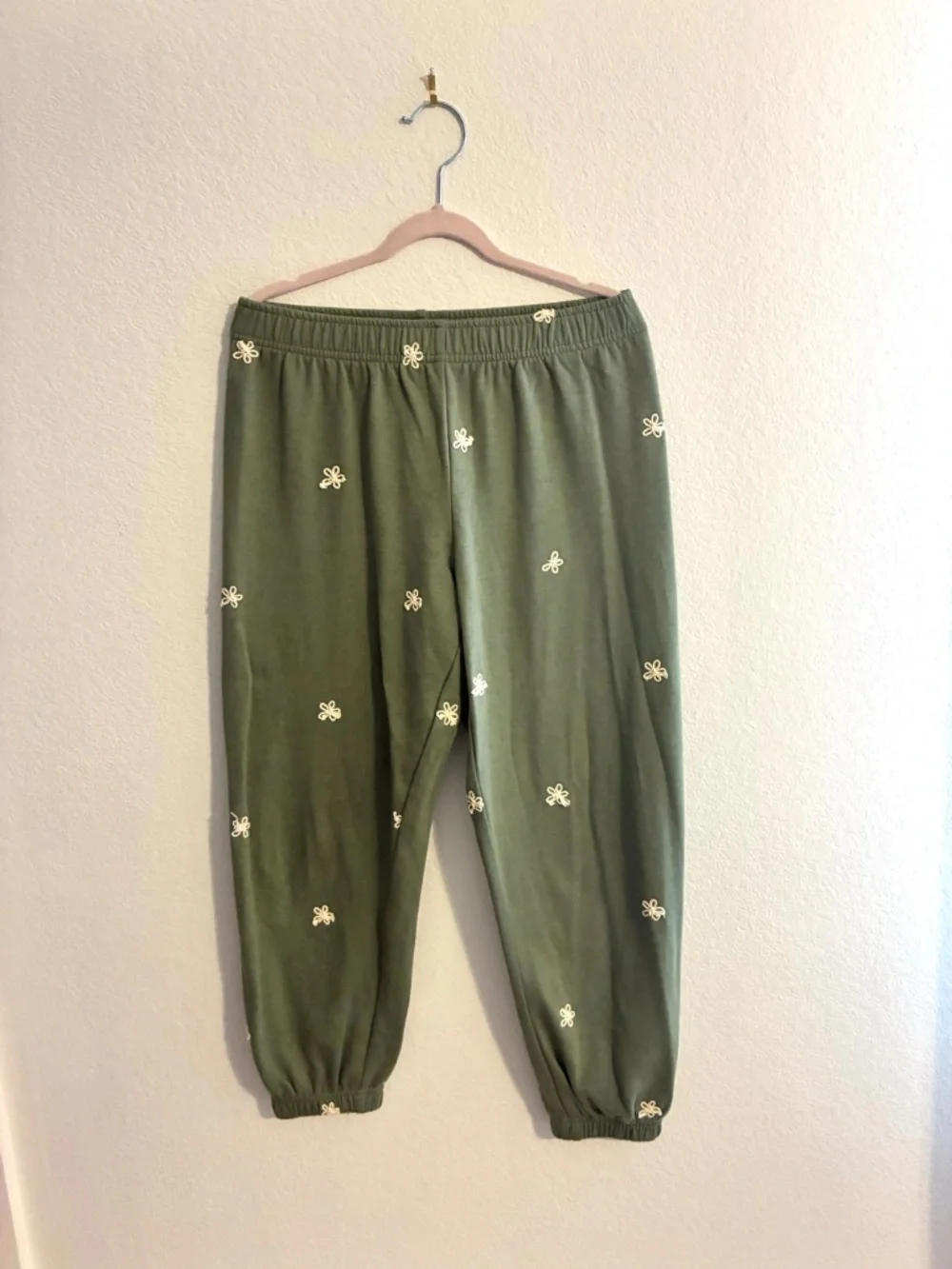 Splendid Girls Olive Embroidered Sweat Set